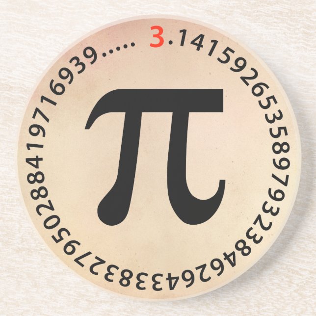 Porta-copos Design do número do Pi (Frente)