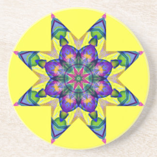 Porta-copos Design Kaleidoscopic Coaster.1 da mandala da