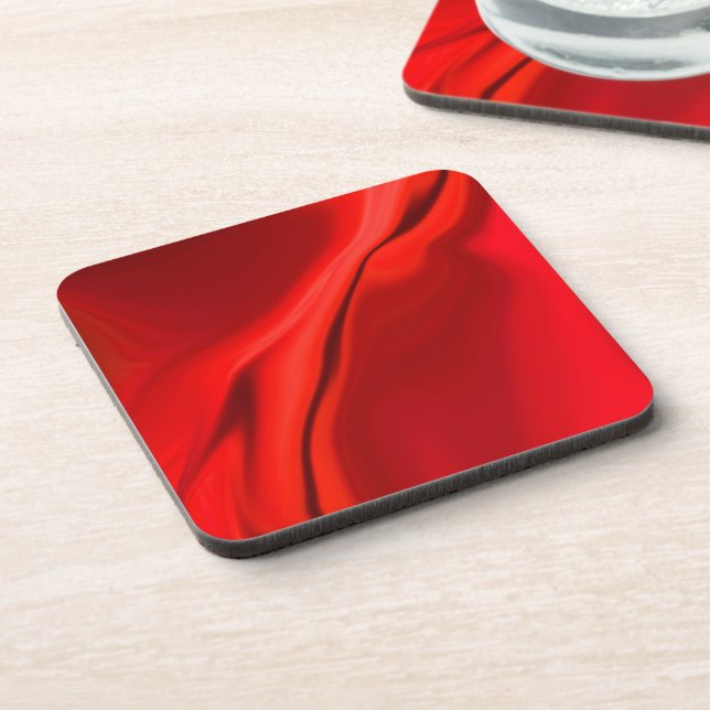 Porta copos Design Vermelho Suave (Left Side)
