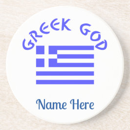 Porta-copos Deus Grego e Bandeira da Grécia Personalizados 