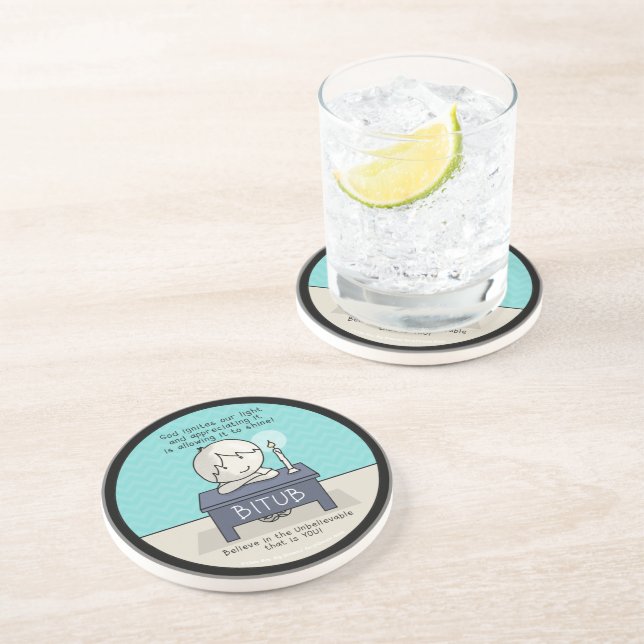 Porta-copos Deus Ignora Nossa Luz (Lateral)