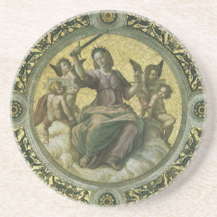 Porta-copos Deusa Romana Justiça com Anjos por Rafael