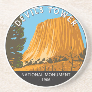 Porta-copos Devils Tower National Monument Wyoming Vintage