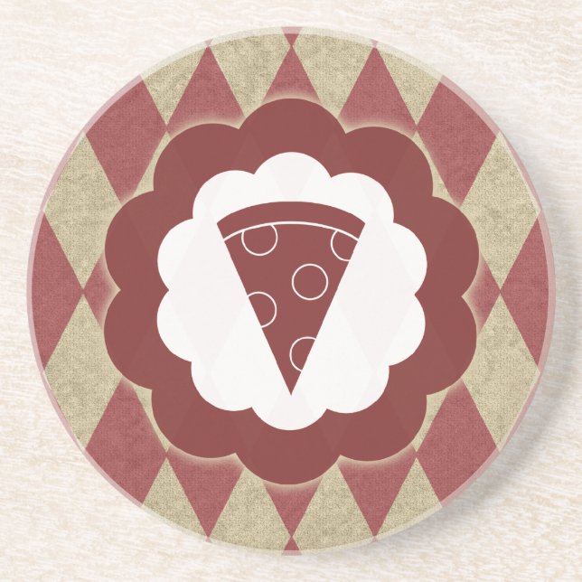 Porta-copos diamantes de pizza (Frente)