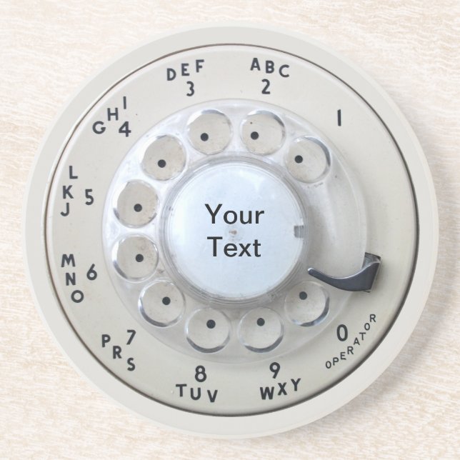 Porta-copos Discagem telefônica de rotação de creme (Frente)