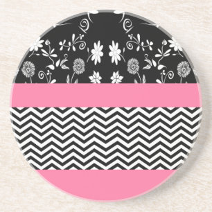 Porta-copos divisa floral rosa