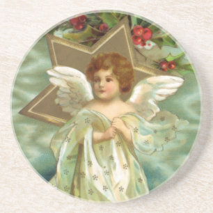 Porta copos do anjo do natal vintage