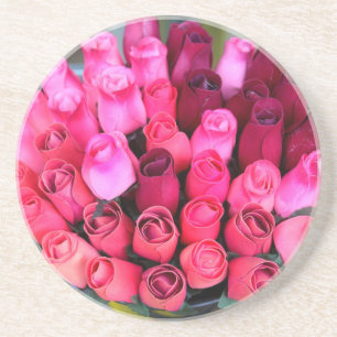 porta copos do bouquet de rosa