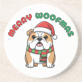 Porta copos do Bulldog de Natal: Feliz Woofmas
