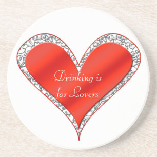 Porta copos do coração dia de os namorados