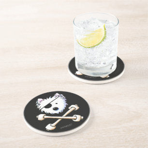 Porta copos do KiniArt Pirate Westie Crossbones