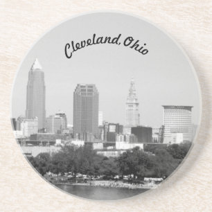 Porta copos do Lago Skyline (Cleveland OH) B&W San