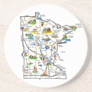 Porta copos do mapa de Minnesota