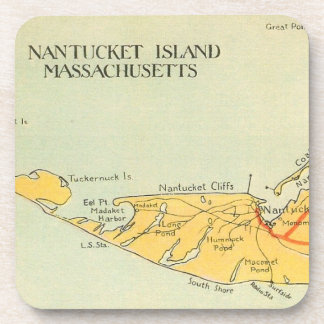 Porta copos do mapa de Nantucket do vintage