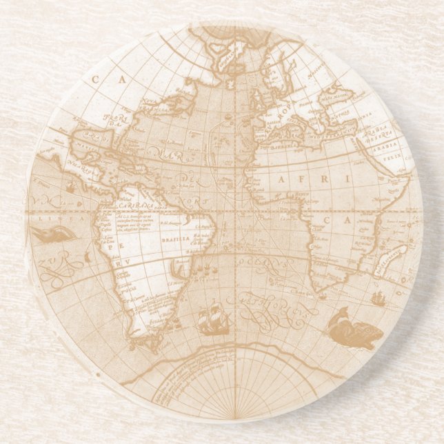 Porta copos do Mapa Mundial (Frente)