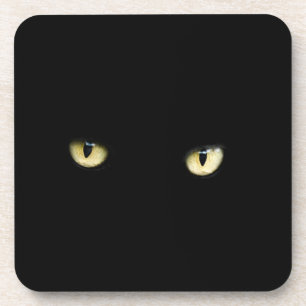 Porta copos do plástico dos olhos de gato preto d