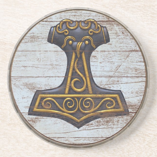Porta copos do protetor de Viking - Mjolnir (Frente)