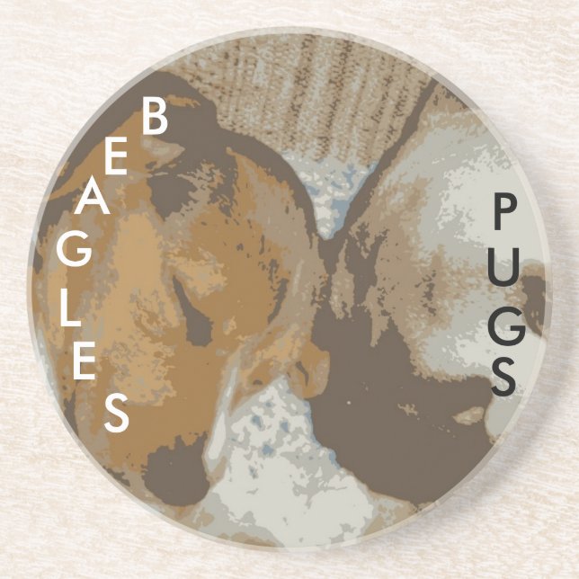 Porta copos do Pug & do lebreiro (Frente)