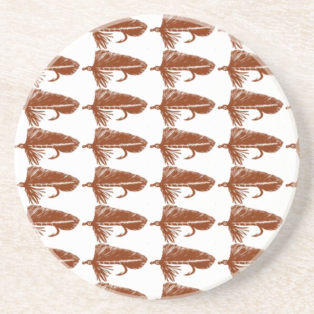 porta copos do Streamer Fly "Brown Matuka". (Frente)