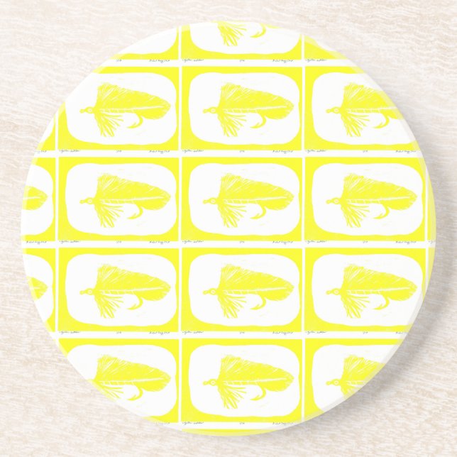 porta copos do Streamer Fly "Matuka Amarelo". (Frente)