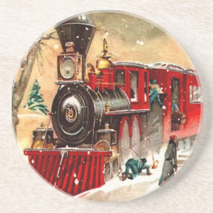 Porta copos do trem do natal vintage