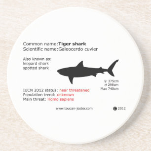 Porta copos do tubarão de tigre