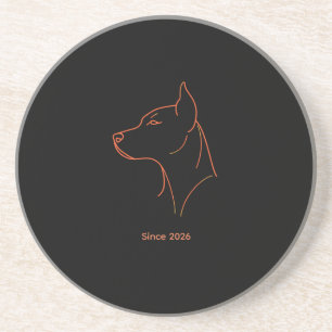 Porta-copos Doberman Minimalista Personalizada 