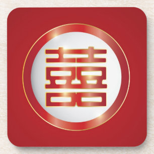 Porta copos dobro da cortiça do casamento da