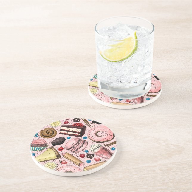 Porta-copos Doces a rosa (Lateral)