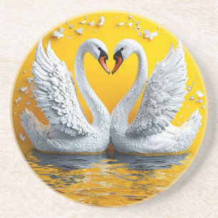 Porta-copos Dois Cisnes Elegantes
