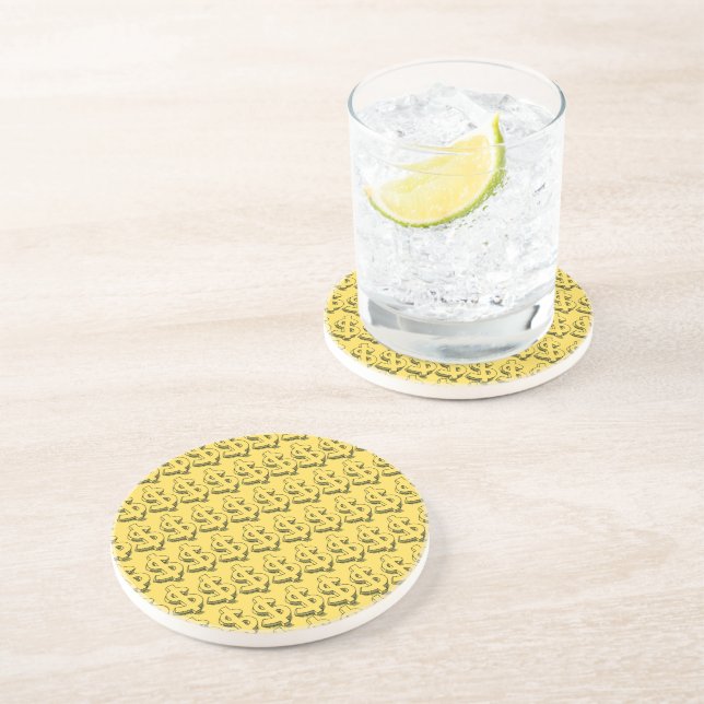 Porta-copos dolar dourado (Lateral)