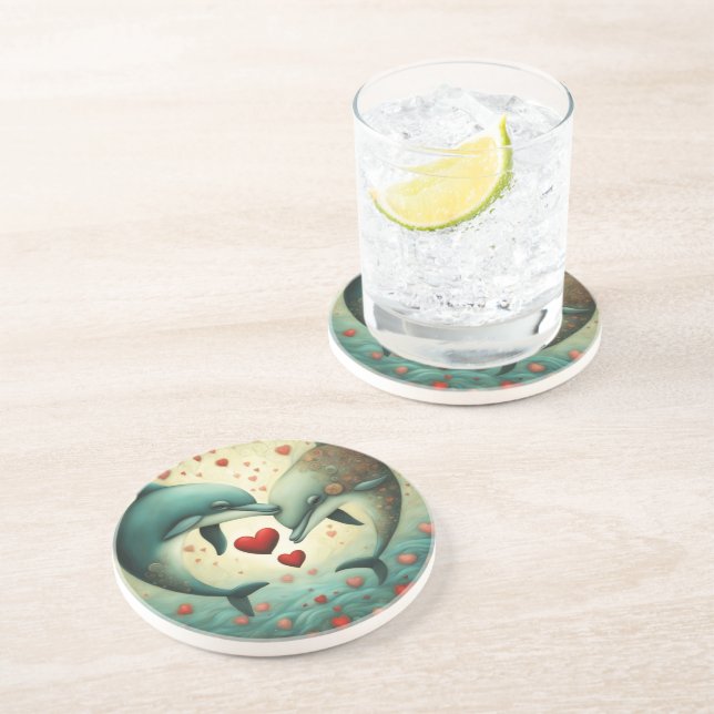 Porta-copos Dolphin Love 2 (Lateral)