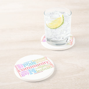 Porta-copos Dons de orgulho gay do arco-íris artístico do Sl