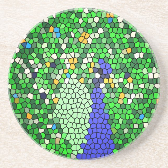 Porta-copos Dons impressionantes de mosaico Peacock personaliz (Frente)
