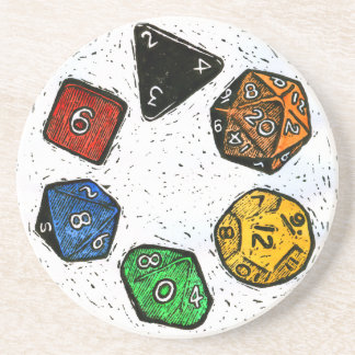 porta copos dos dados do jogo do Lino-impressão