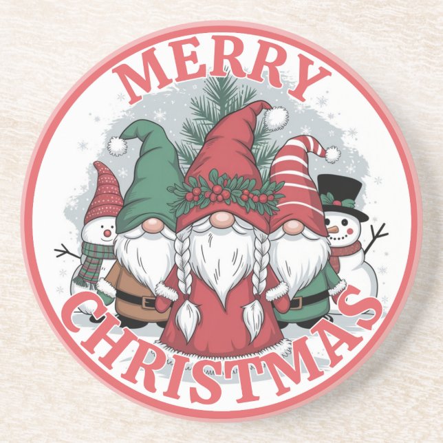 Porta copos dos Gnomos de Natal (Frente)