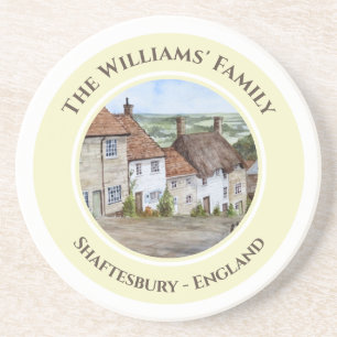 Porta-copos Dourada Hill Shaftesbury Dorset England Watercolor