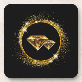 Porta copos Dourado Diamantes