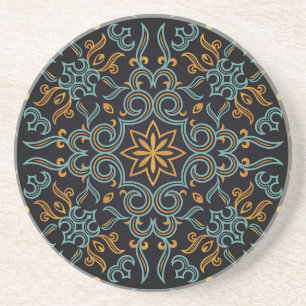 Porta-copos Dourado e azul: Vintage Ornamental