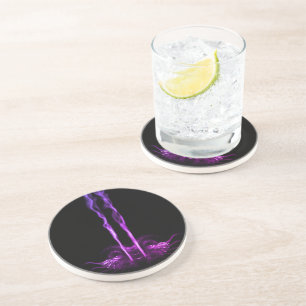 Porta-copos Dragão Negro e Roxo Fumaça