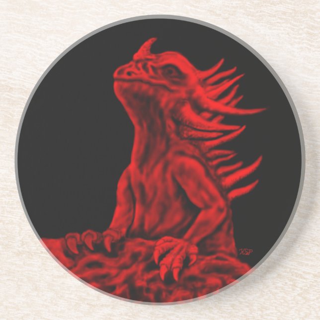 Porta-copos Dragão vermelho pequeno (Frente)