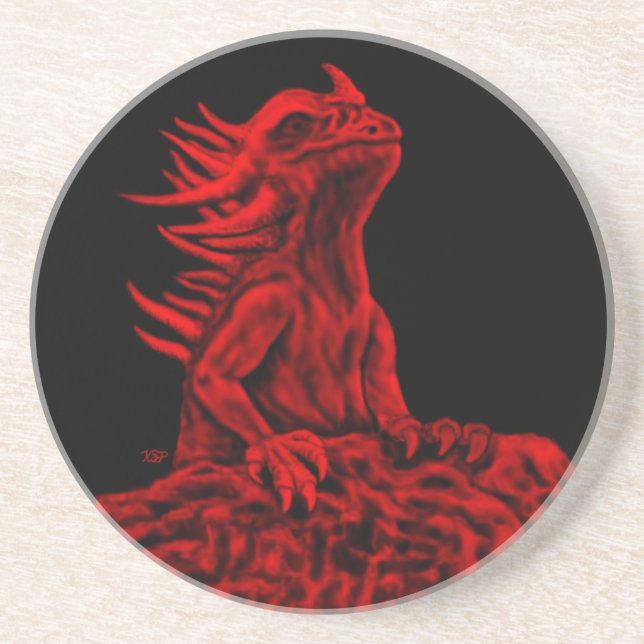 Porta-copos Dragão vermelho pequeno (Frente)
