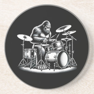 Porta-copos Drummer Bigfoot Sasquatch Tocando Tambores Músico