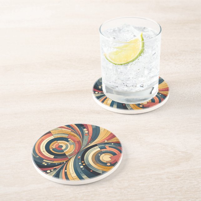 Porta-copos Dualidade - Bauhaus - Portas copos Sandstone (Lateral)