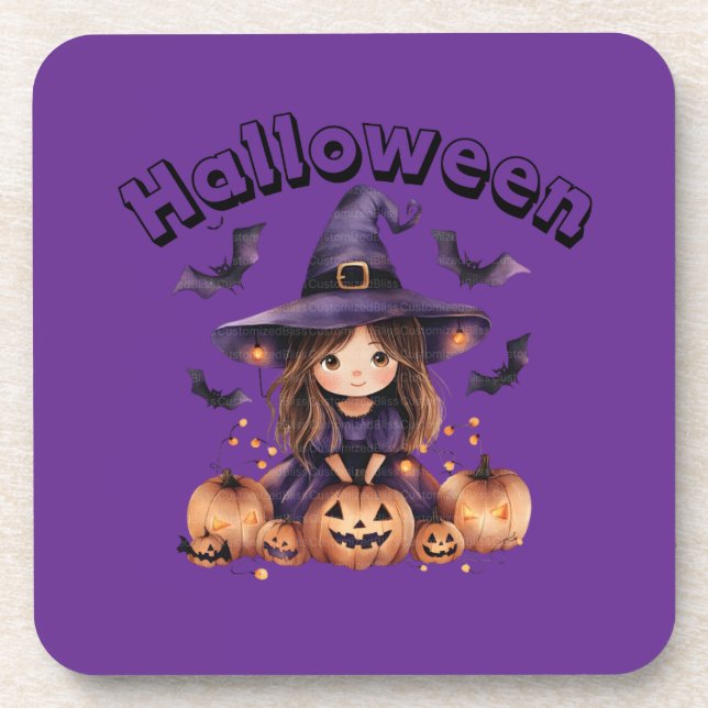 Porta copos Durável de Bruxas de Halloween (Frente)