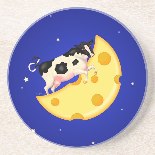 Porta-copos E a vaca saltou sobre a lua de queijo (Frente)