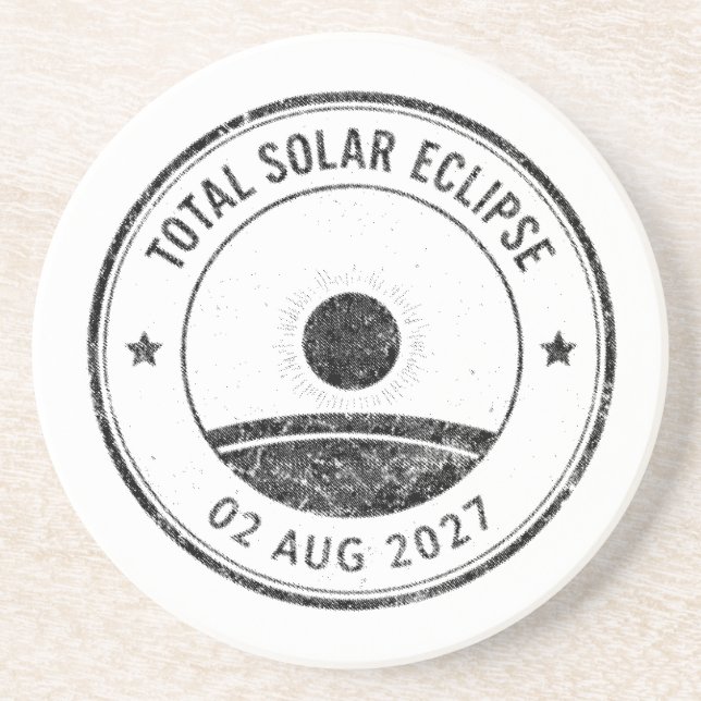 Porta-copos Eclipse Solar de 2 de agosto de 2027 (Frente)