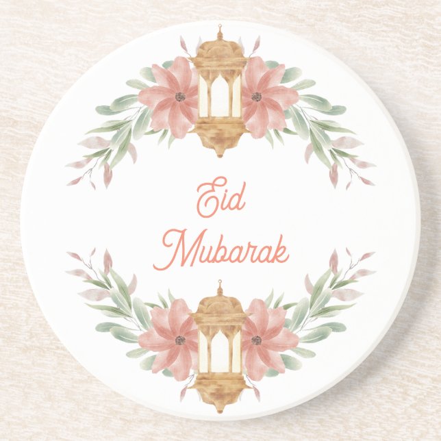 Porta-copos Eid Mubarak |Ramadan Mubarak Flowers Wreath Lamp (Frente)