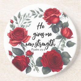 Porta-copos Ele Me Dá Uma Nova Força