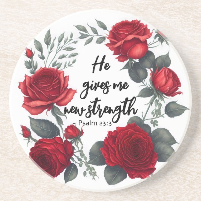 Porta-copos Ele Me Dá Uma Nova Força (Frente)